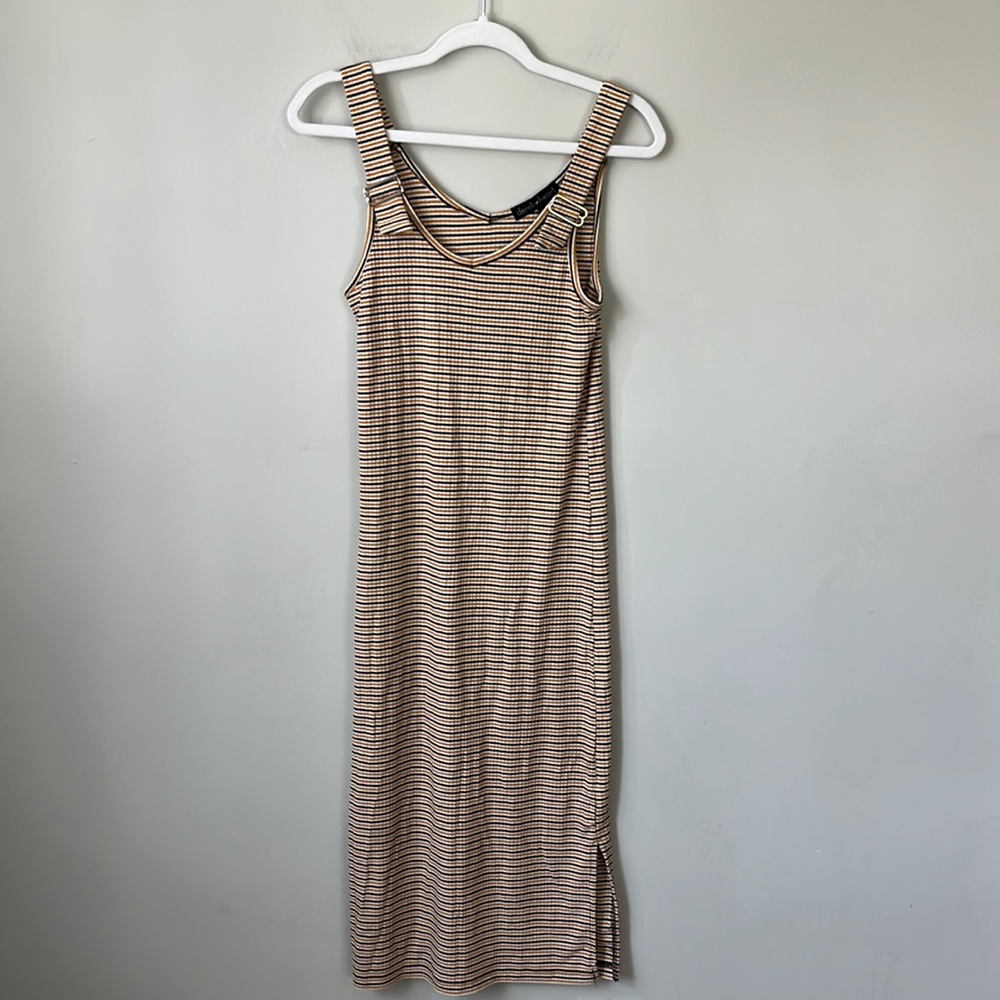 Derek Heart Large Dress striped ribbed